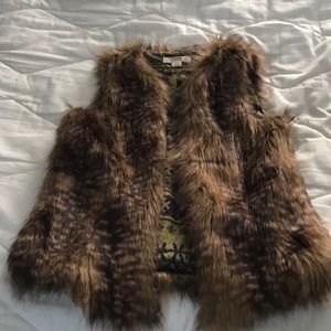 Faux fur vest